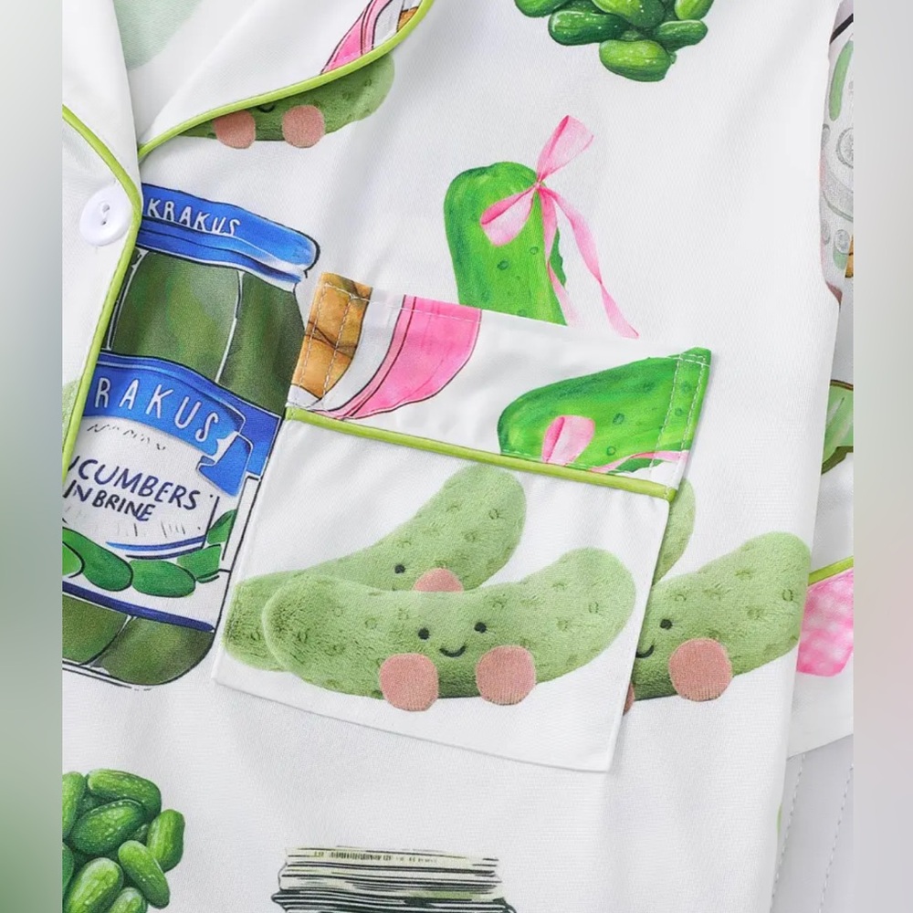 Nwt Women’s Pickle Patterned Lightweight Pajama S… - image 5